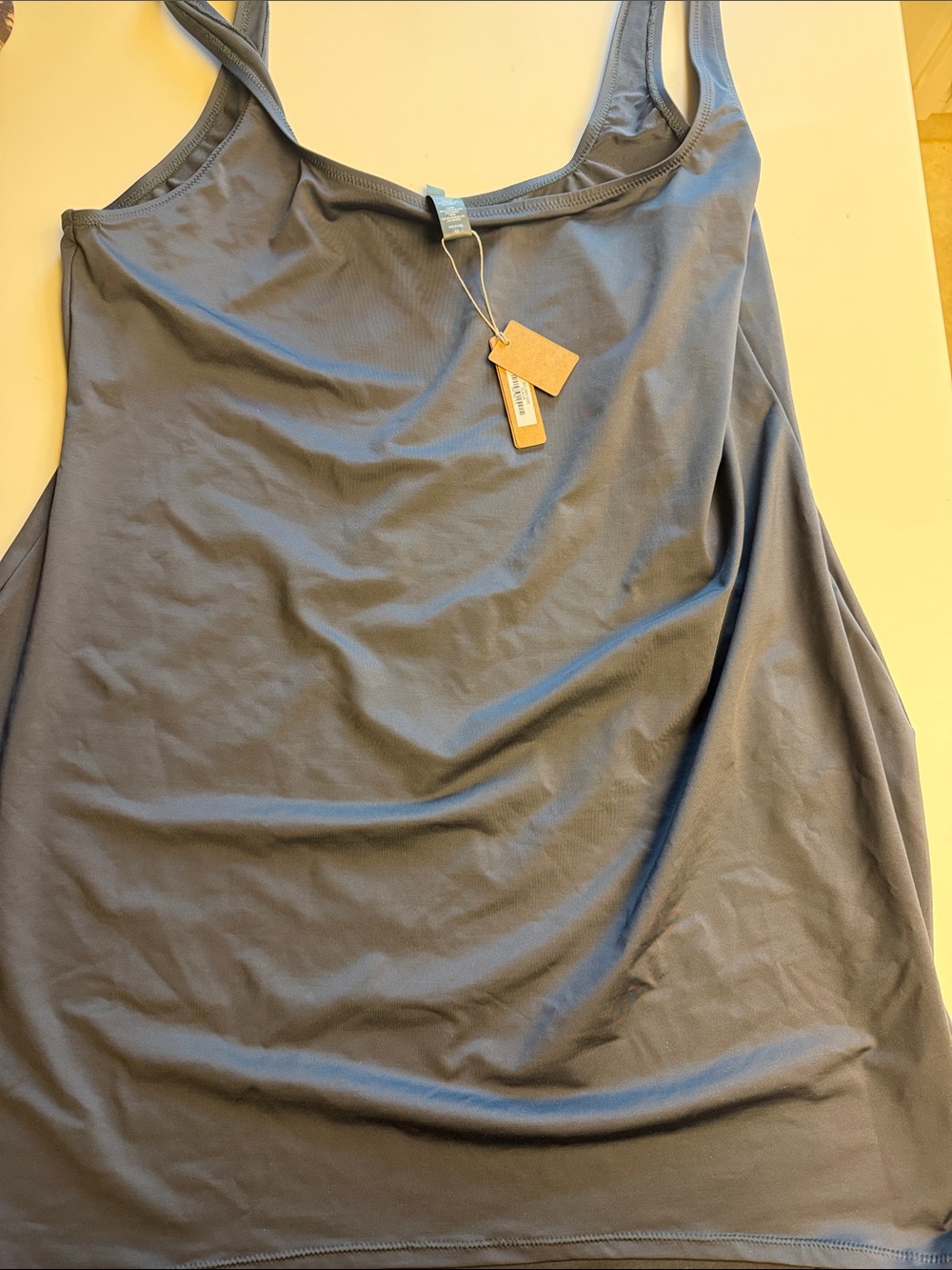 SKIMS Swim Dress in Gun 4X